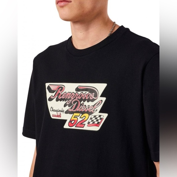 Diesel man race print tee black size L - Picture 2 of 14